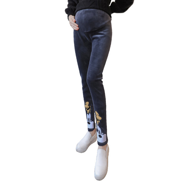 Pana groasa pentru gravide cu broderie in doua culori