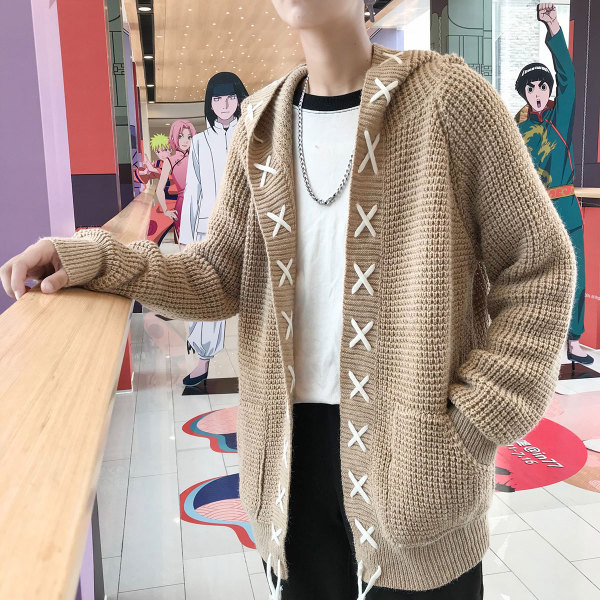 Vestă modernă pentru bărbați cu glugă în două culori