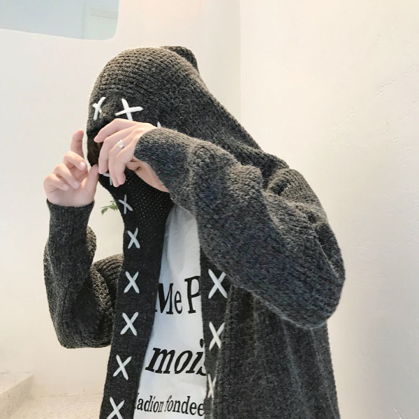 Vestă modernă pentru bărbați cu glugă în două culori