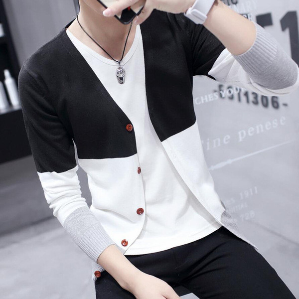 Актуална мъжка жилетка в три цвята с копчета