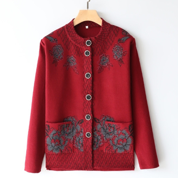 Γυναικεία ζακέτα με φυτικά μοτίβα σε πέντε χρώματα