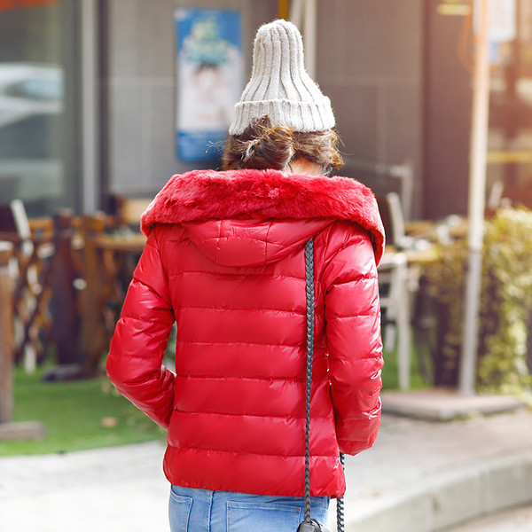 Geaca de dama cu fermoar de culoare rosie