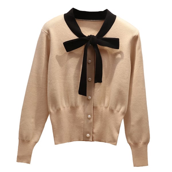 Актуална мека дамска жилетка с панделка в няколко цвята