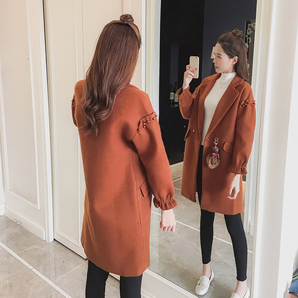 Palton de dama actual cu buzunare in doua culori