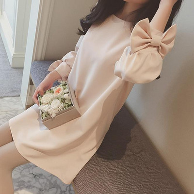 Дълга блуза за бременни жени с панделки в два цвята