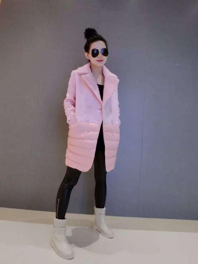 Palton de dama New Modern model lung in doua culori