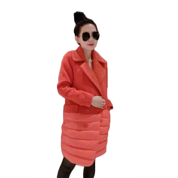 Palton de dama New Modern model lung in doua culori