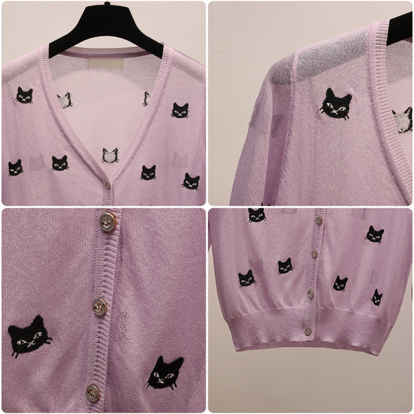 Модерна дамска жилетка с бродерия и V-образно деколте в няколко цвята