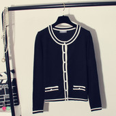 Нов модел дамска жилетка в бял и черен цвят