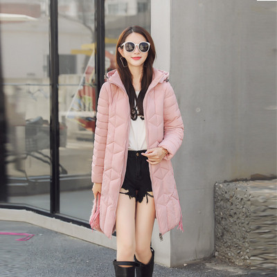 Дълго дамско яке с качулка в няколко цвята