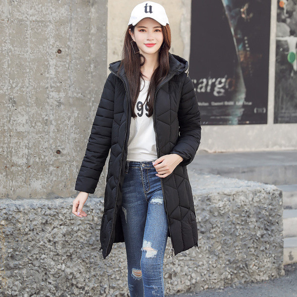 Дълго дамско яке с качулка в няколко цвята