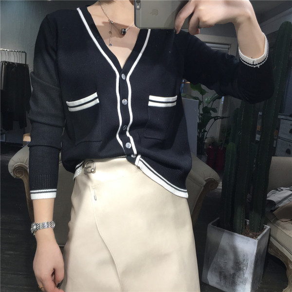 Cardigan de dama model nou cu buzunare in doua culori