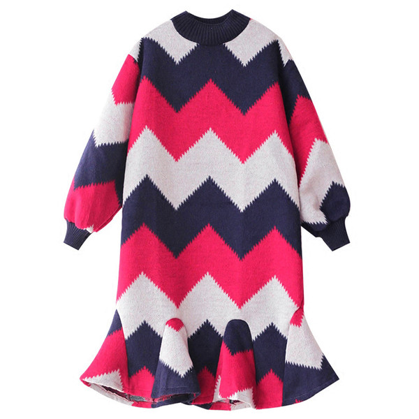 Зимна рокля за бременни жени в два цвята - разкроен модел