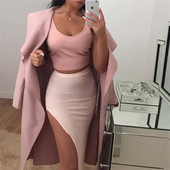 Стилно дамско дълго палто в няколко цвята