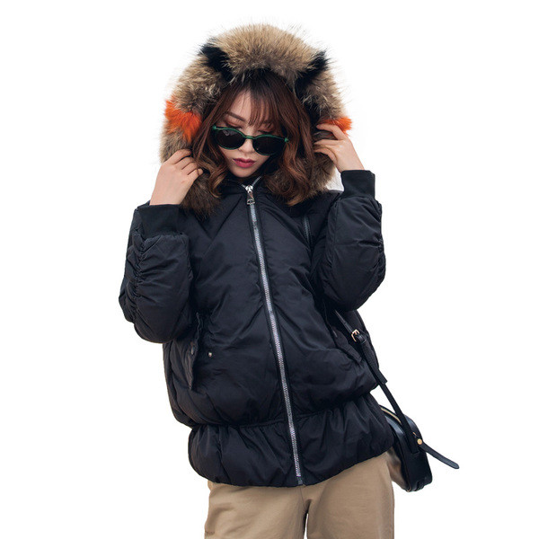 Jachetă modernă de damă în alb și negru