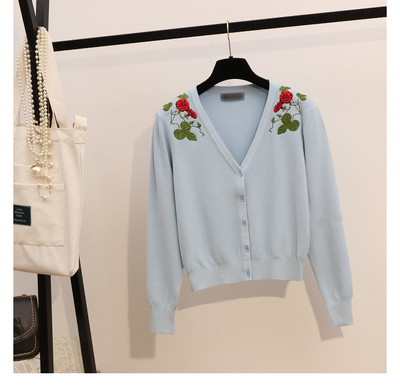 Актуален модел дамска жилетка с бродерия в няколко цвята