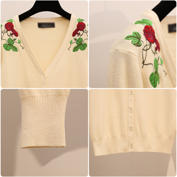 Актуален модел дамска жилетка с бродерия в няколко цвята