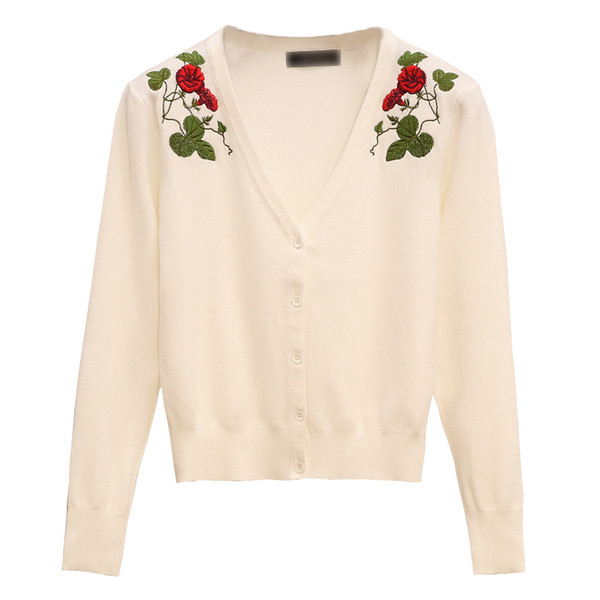 Актуален модел дамска жилетка с бродерия в няколко цвята