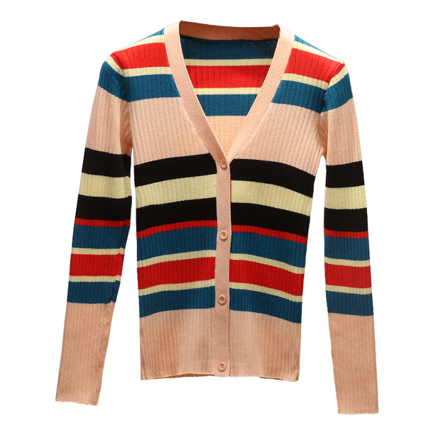 Модерна дамска цветна жилетка с V-образно деколте в три цвята