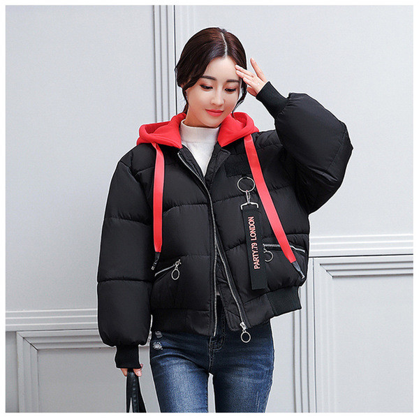 Γυναικείο χειμωνιάτικο μπουφάν με κουκούλα σε τέσσερα χρώματα