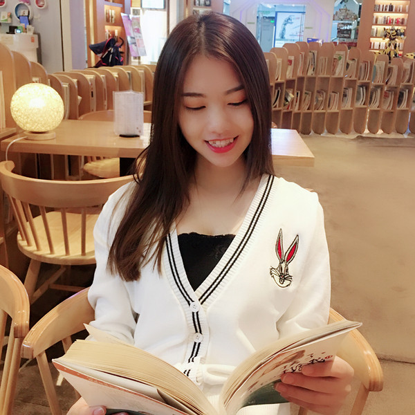 Cardigan de dama elegant cu broderie si decolteu in V in mai multe culori