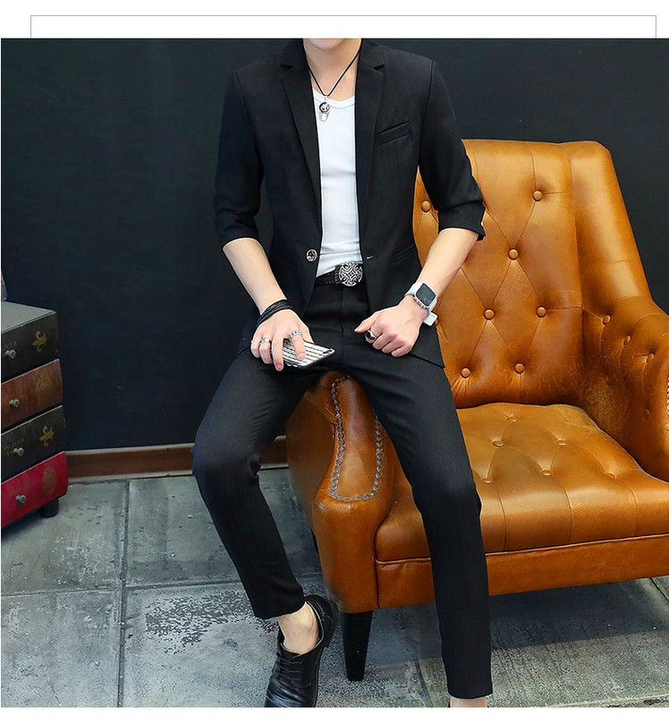 Мъжки костюм в четири цвята от две части - сако и панталон