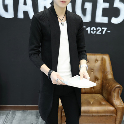 Moдерна мъжка дълга жилетка с джобове