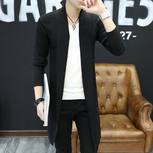 Moдерна мъжка дълга жилетка с джобове