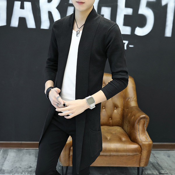 Moдерна мъжка дълга жилетка с джобове