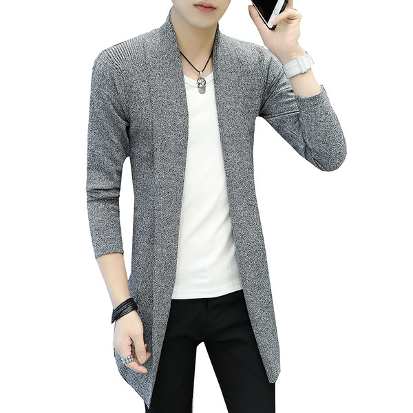 Moдерна мъжка дълга жилетка с джобове