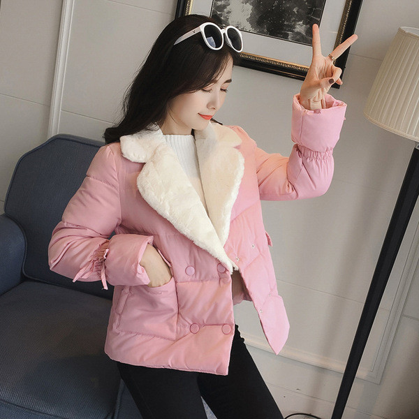 Дамско топло яке с копчета в няколко цвята