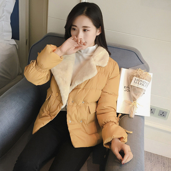 Дамско топло яке с копчета в няколко цвята