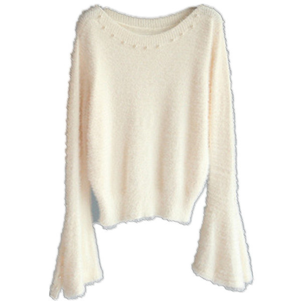 Pulover moale de dama elegant cu perle decorative in mai multe culori