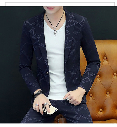 Ανδρικό κοστούμι σε τρία χρώματα σε δύο μέρη - Λεπτό μοντέλο