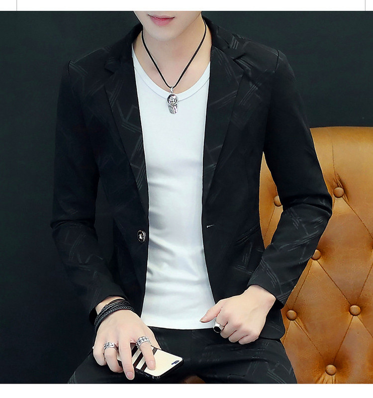 Мъжки костюм в три цвята от две части - Slim модел