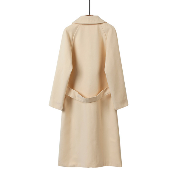 Ежедневно дамско палто дълъг модел с джобове в два цвята 