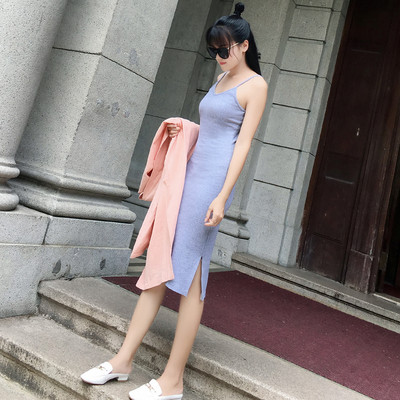 Стилна дамска рокля в три цвята