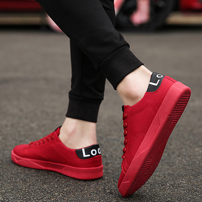 Ежедневни мъжки кецове в три цвята с надпис