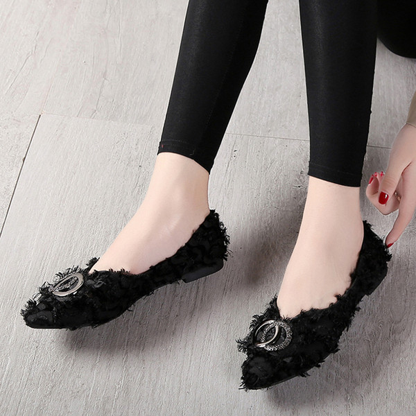 Елегантни дамски мокасини с метална декорация в три цвята