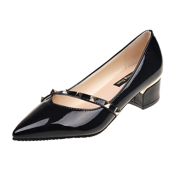 Noi mocasini eleganti de dama cu decor metalic in trei culori