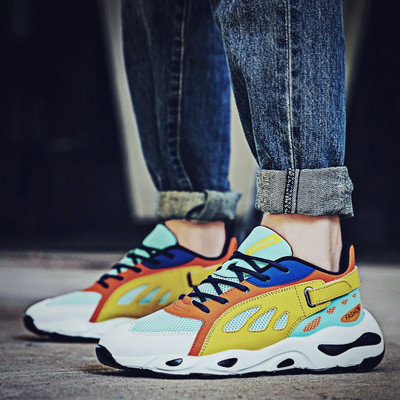 Αθλητικά πάνινα ανδρικά παπούτσια μσε τρία χρώματα