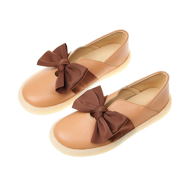 Mocasini moderni de dama cu panglica in trei culori