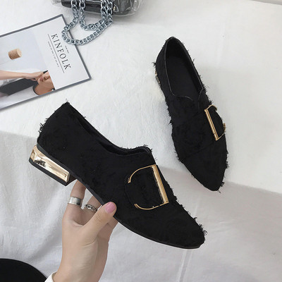 Model nou de mocasini de dama cu catarama metalica in doua culori