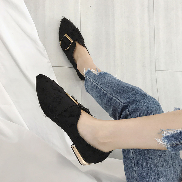 Model nou de mocasini de dama cu catarama metalica in doua culori