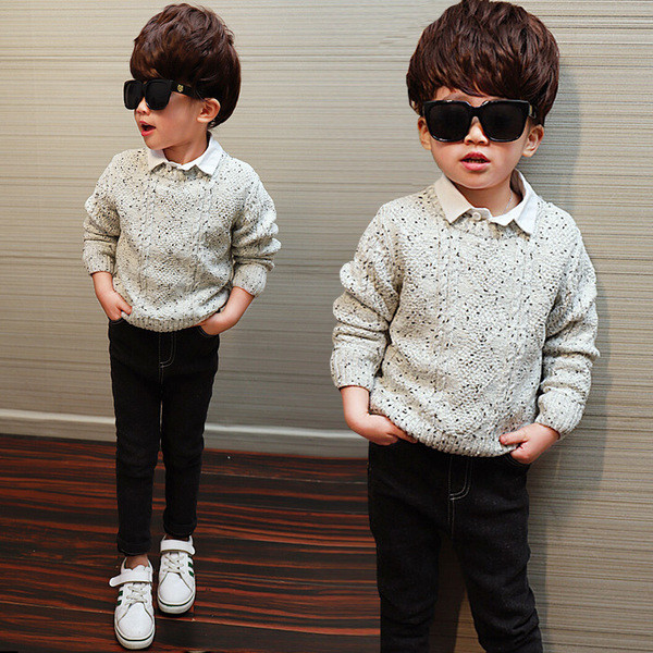 Meleg gyerek pulóver fiúknak három színben