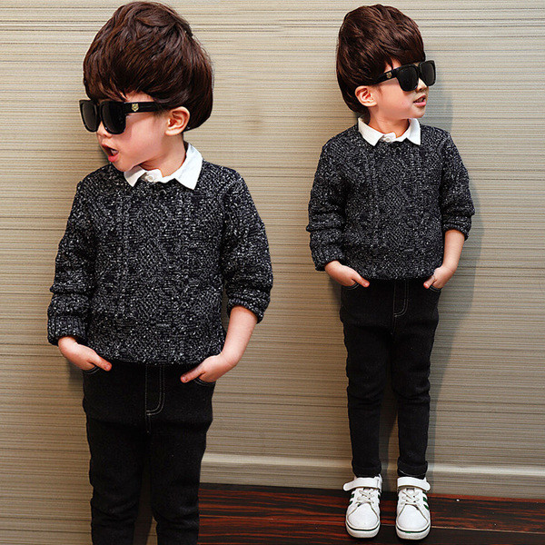 Meleg gyerek pulóver fiúknak három színben