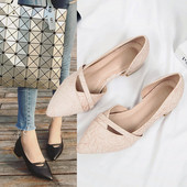 Mocasini eleganti de dama cu toc in trei culori