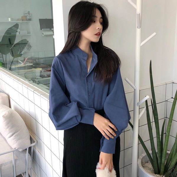 Γυναικείο μοντέρνο πουκάμισο με μακριά μανίκια σε τρία χρώματα