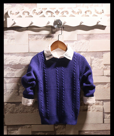 Модерен детски пуловер в три цвята за момчета