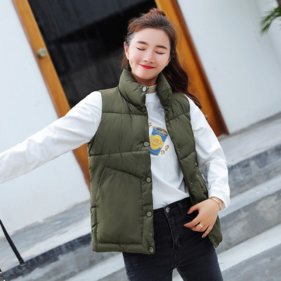 Fém gombos női mellény öt színben